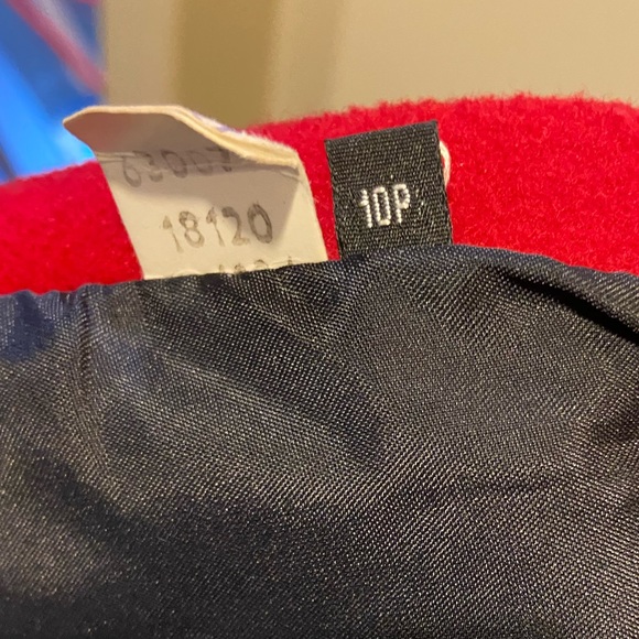 Vintage Red Wool Coat with scarf Size 10P - Picture 5 of 8